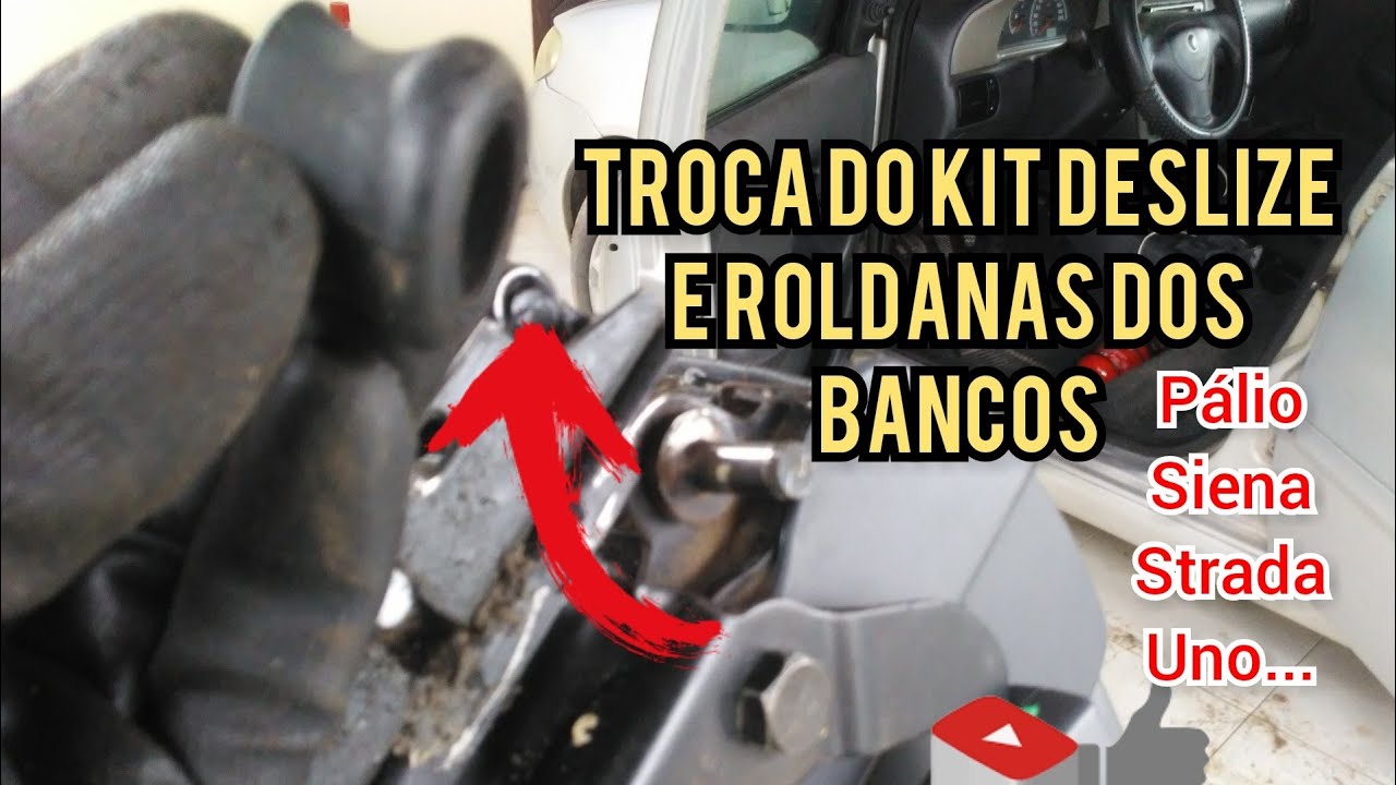 Troca das roldanas e deslizes dos bancos - Palio Fire, Siena, Strada,  Uno e outros