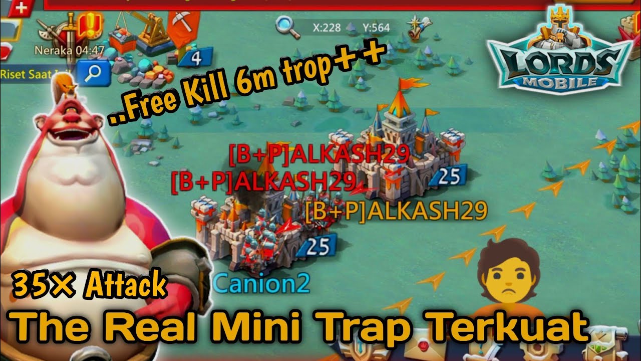 MERINDING❗ MINI TRAP DI SOLO T4 DAN T5 SEBANYAK 35× REAL MINI TRAP ANTI JEBOL | LORDS MOBILE