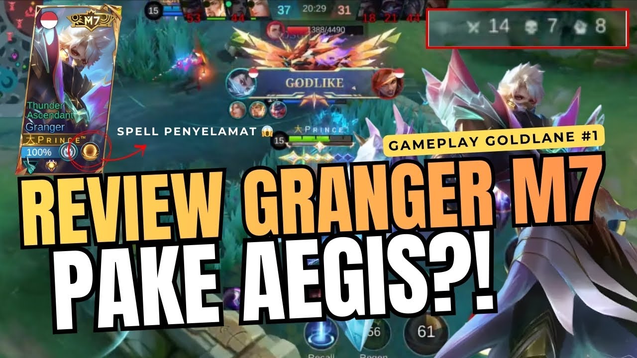 Granger M7 - Gold Lane Part #1 | Rahasia Menggunakan AEGIS yang Efektif! Gameplay Granger MLBB