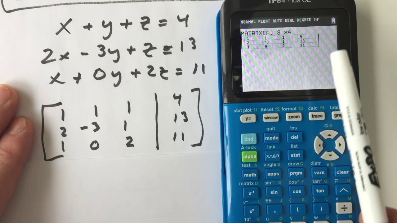 TI84 TI83 RREF Решение линейных систем