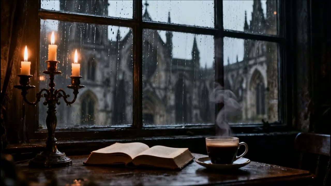 Cozy Candlelight Coffee Ambience ☕🕯️ | Slow Melancholic Music for Reading & Relax