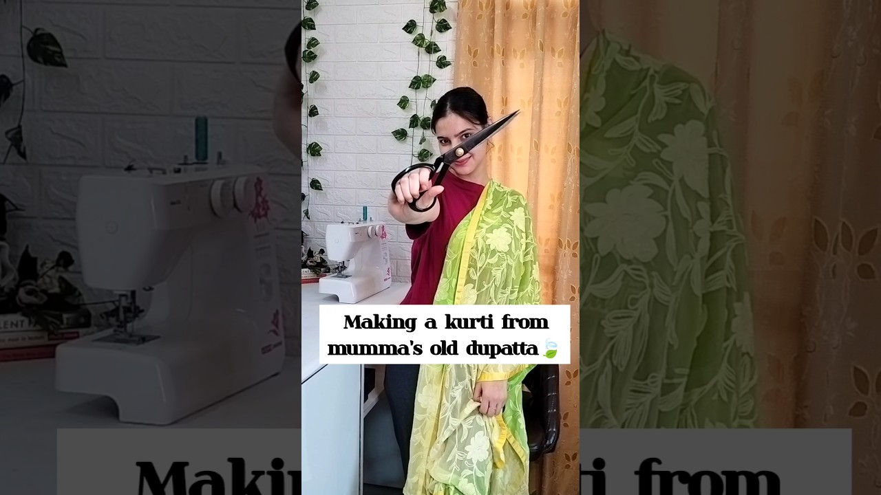 Old dupatta reuse |kurti from old dupatta #diy #dupatta #kurti #reuse #upcycling #neckdesgin #diytop