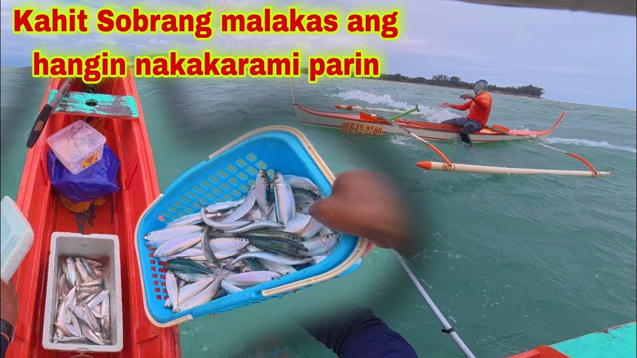 Kahit Sobrang malakas ang hangin Thank you Lord nakakarami parin Ng huling isda| Handline fishing
