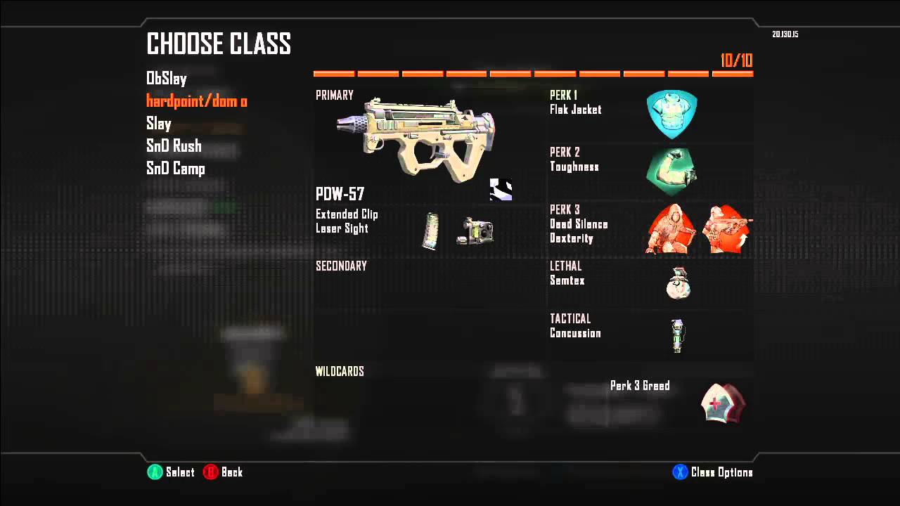 Black Ops 2 MLG class setups