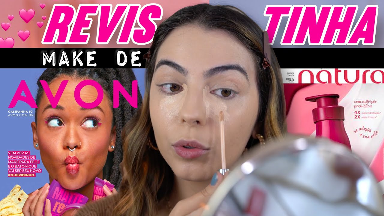 Fiz uma MAKE COMPLETA SÓ com makes de REVISTINHA 🤭✨