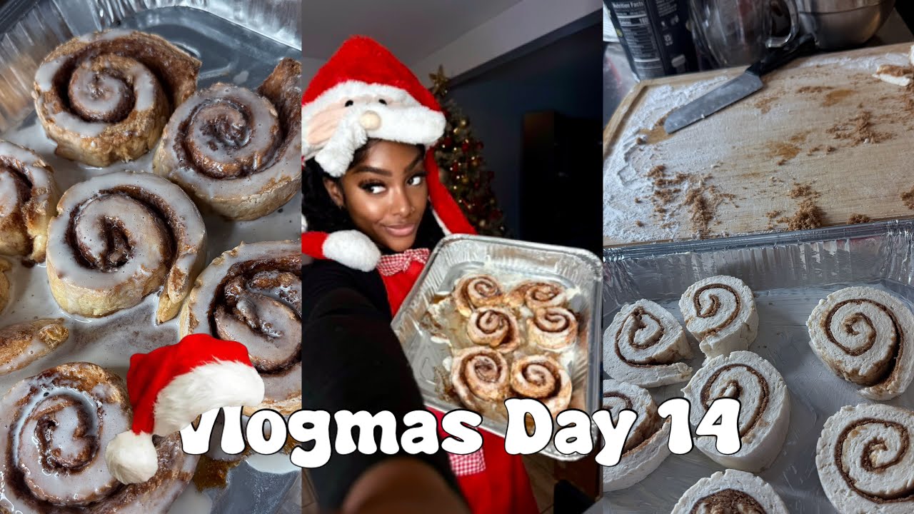 VLOGMAS Day 14 | I Rebuke Monitoring Spirits 😭 | Baking Cinnamon Rolls for the First Time!