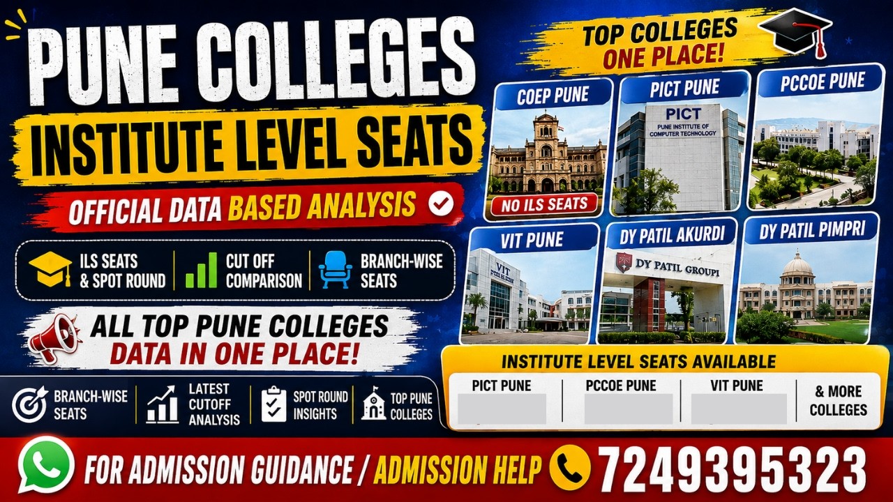 Pune Colleges institute level seats | COEP, PICT, PCCOE, VIT, Dy Patil | Management quota Admission