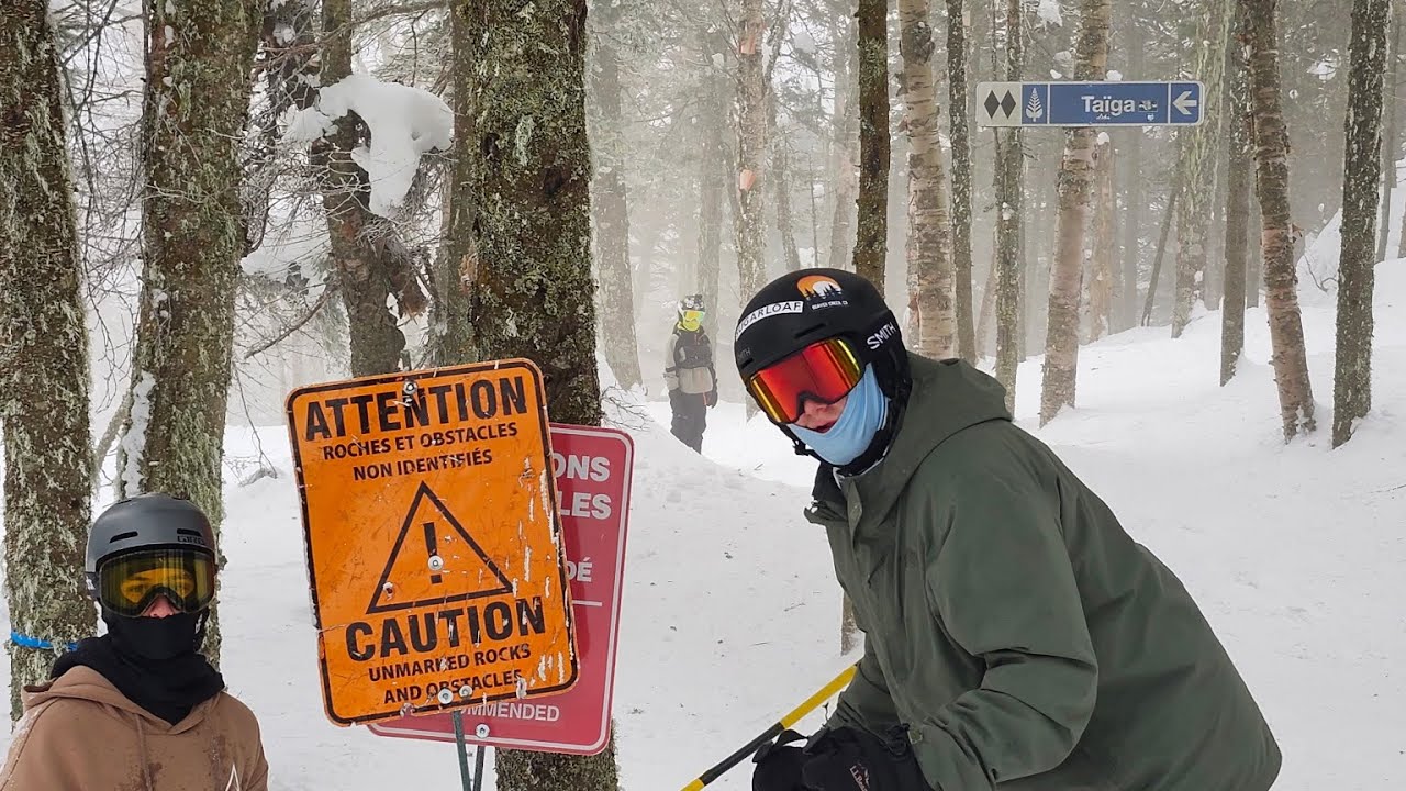 Skiing the Glades at Mont Tremblant. 