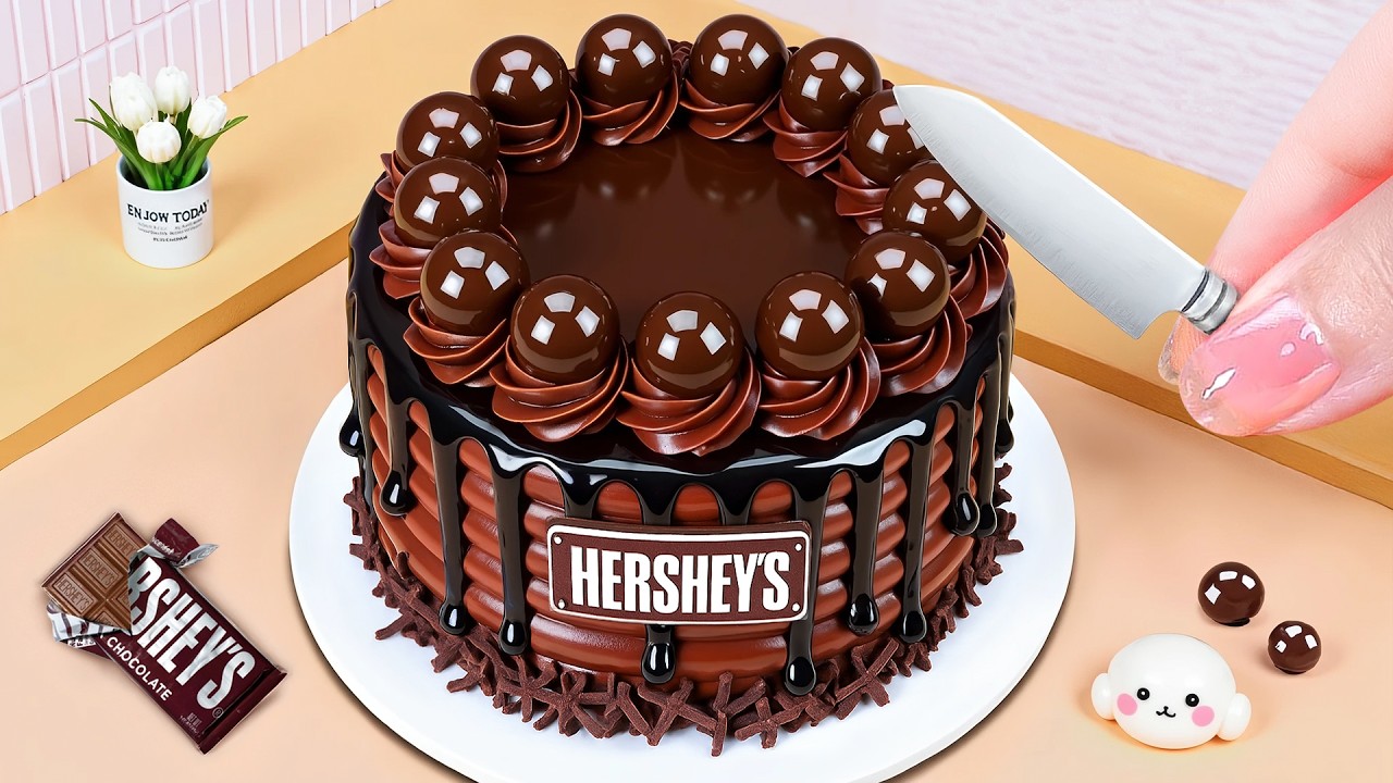 🤎Decadent Hershey Cake Decorating Ideas🍫 ASMR Mini Cooking