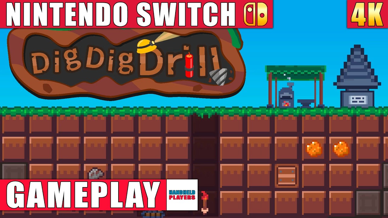 DigDigDrill Nintendo Switch 1 Gameplay in 4K