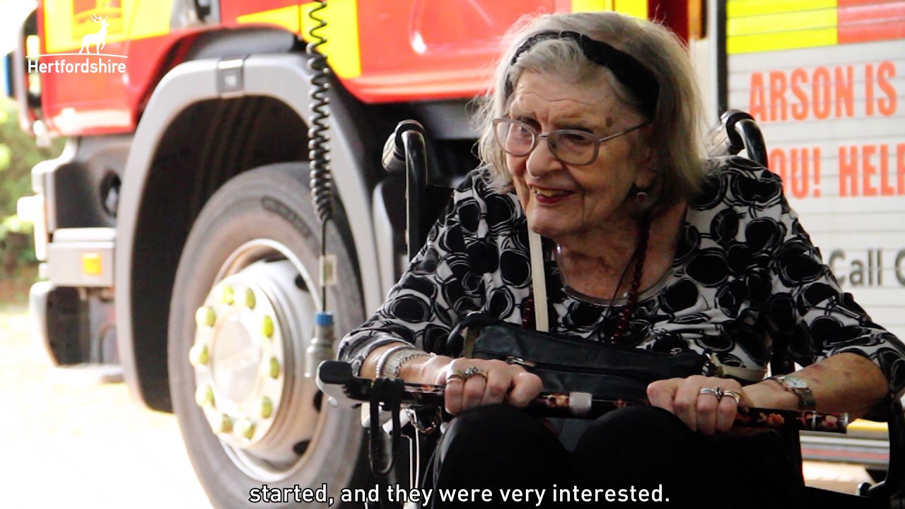 June Etheridge Royston Fire Station visit