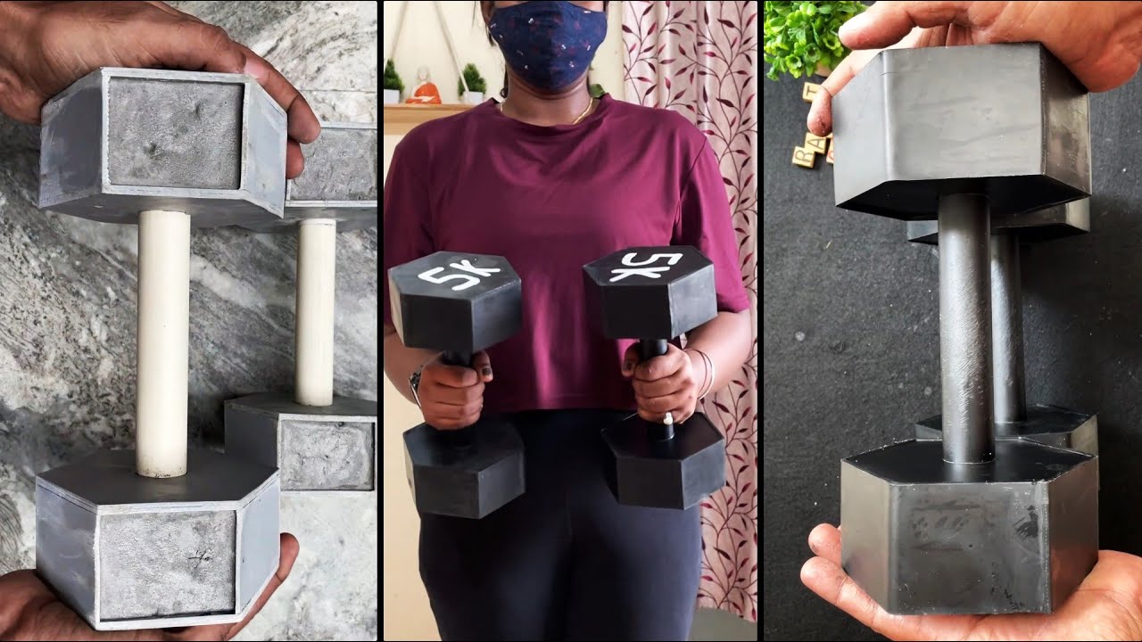 PVC plastic 5 kg Dumbbells Set DIY for Home Gym | Dumbbells weight for Men and women | gym exercise
