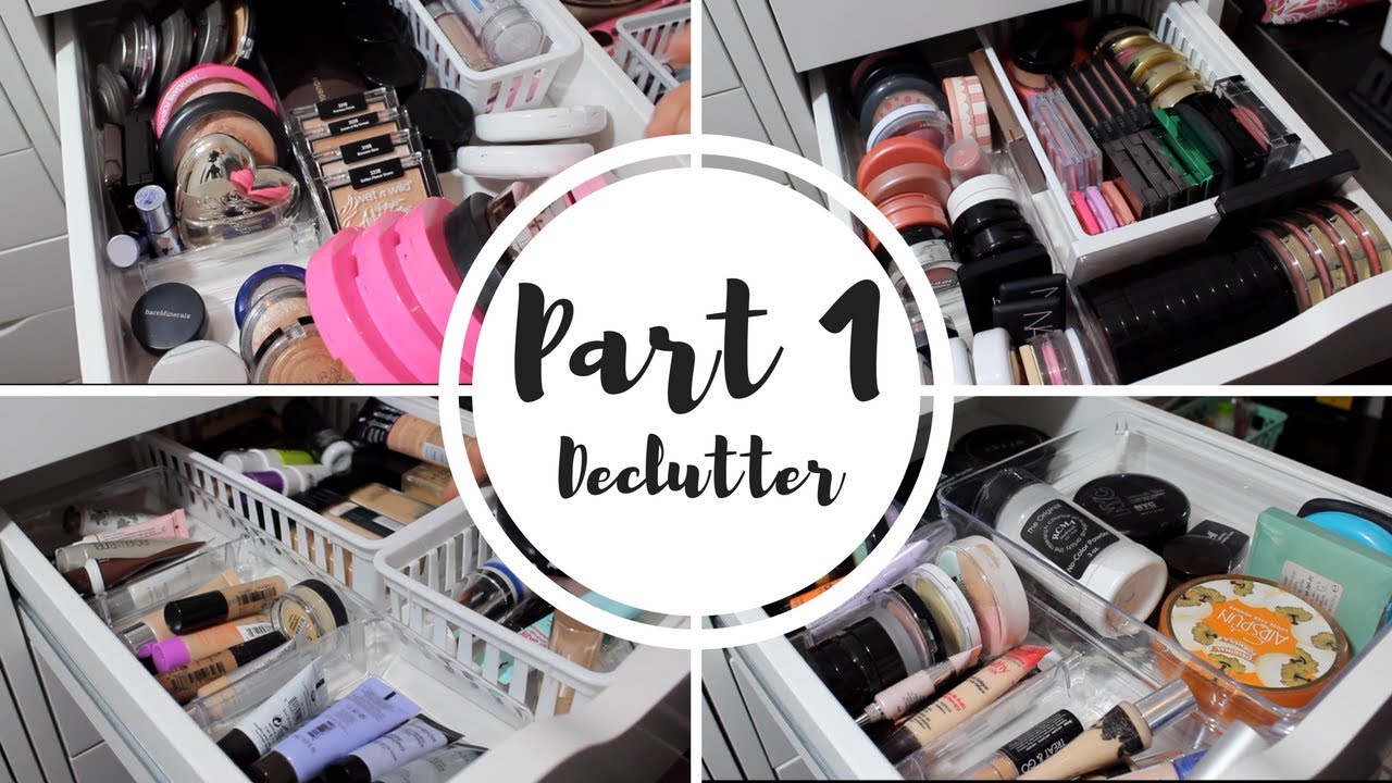 Makeup Collection Declutter/Organization 2018 - Part 1 | Paige Koren