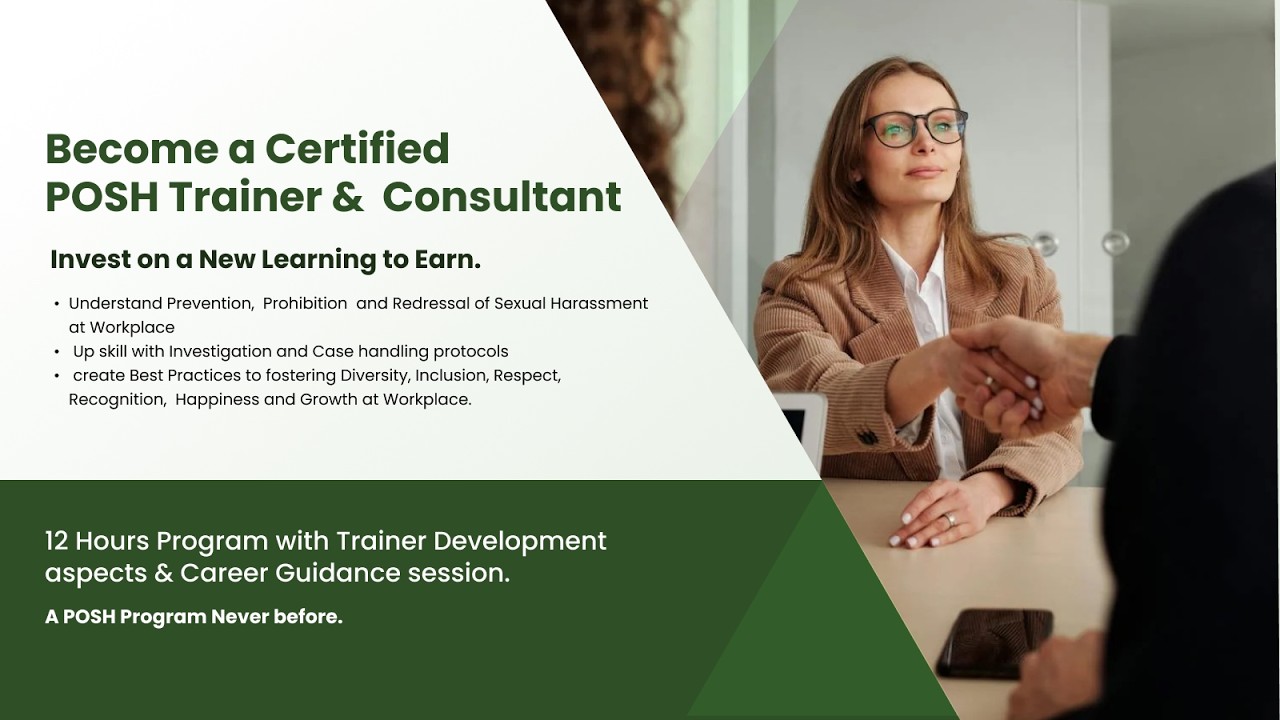 POSH Trainer Certification Course - KRIYASAKTHI