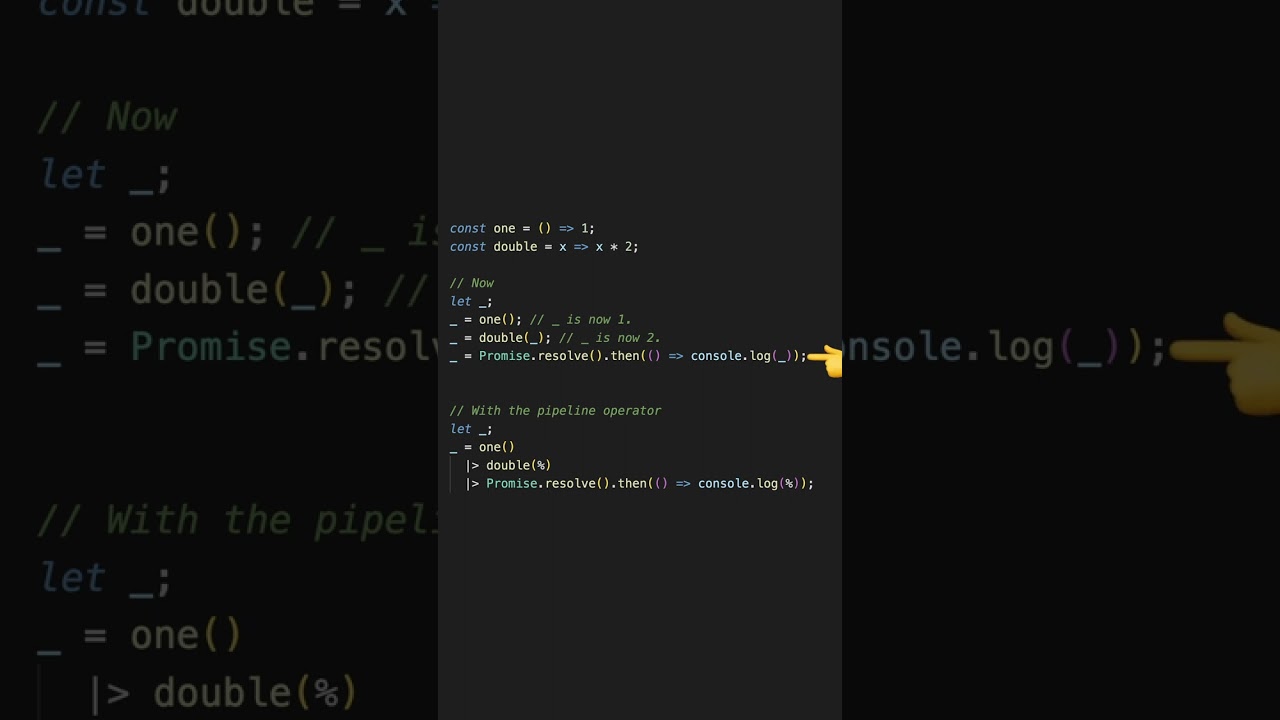 Pipe Operator for JavaScript #shorts