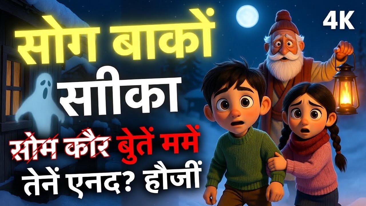 ठंड की आख़िरी रात 😱 | क्या सच में भूत था? | Hindi Kids Horror Cartoon Story #cbum #halo #liriklagu
