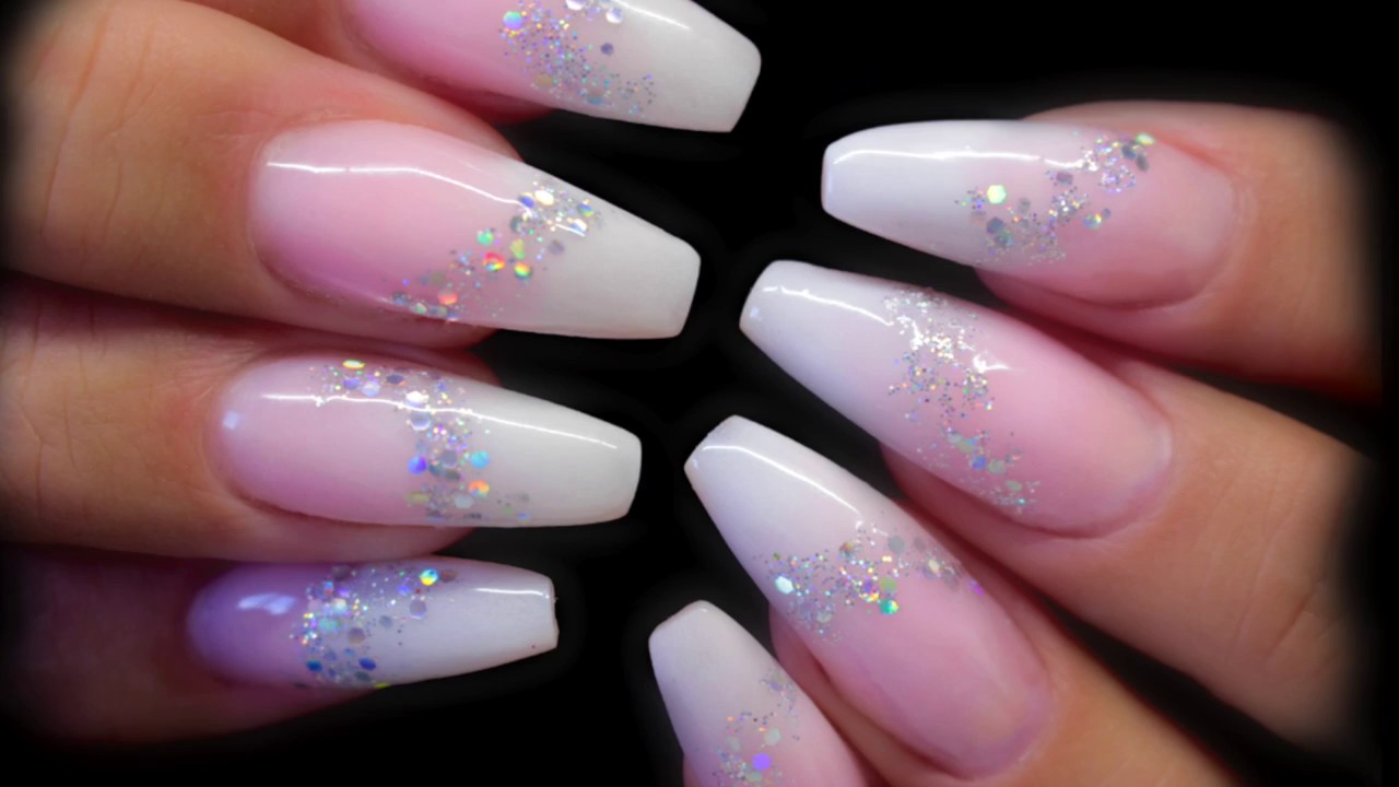 ✨BABY BOOMER/FADED/OMBRE FRENCH NAILS WITH SPARKLE | DULCE NAIL SPRINKLES✨