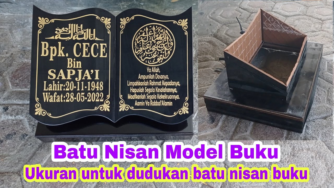 CARA MEMBUAT UKURAN KERAMIK UNTUK DUDUKAN BATU NISAN BUKU | PLAKAT BATU NISAN.