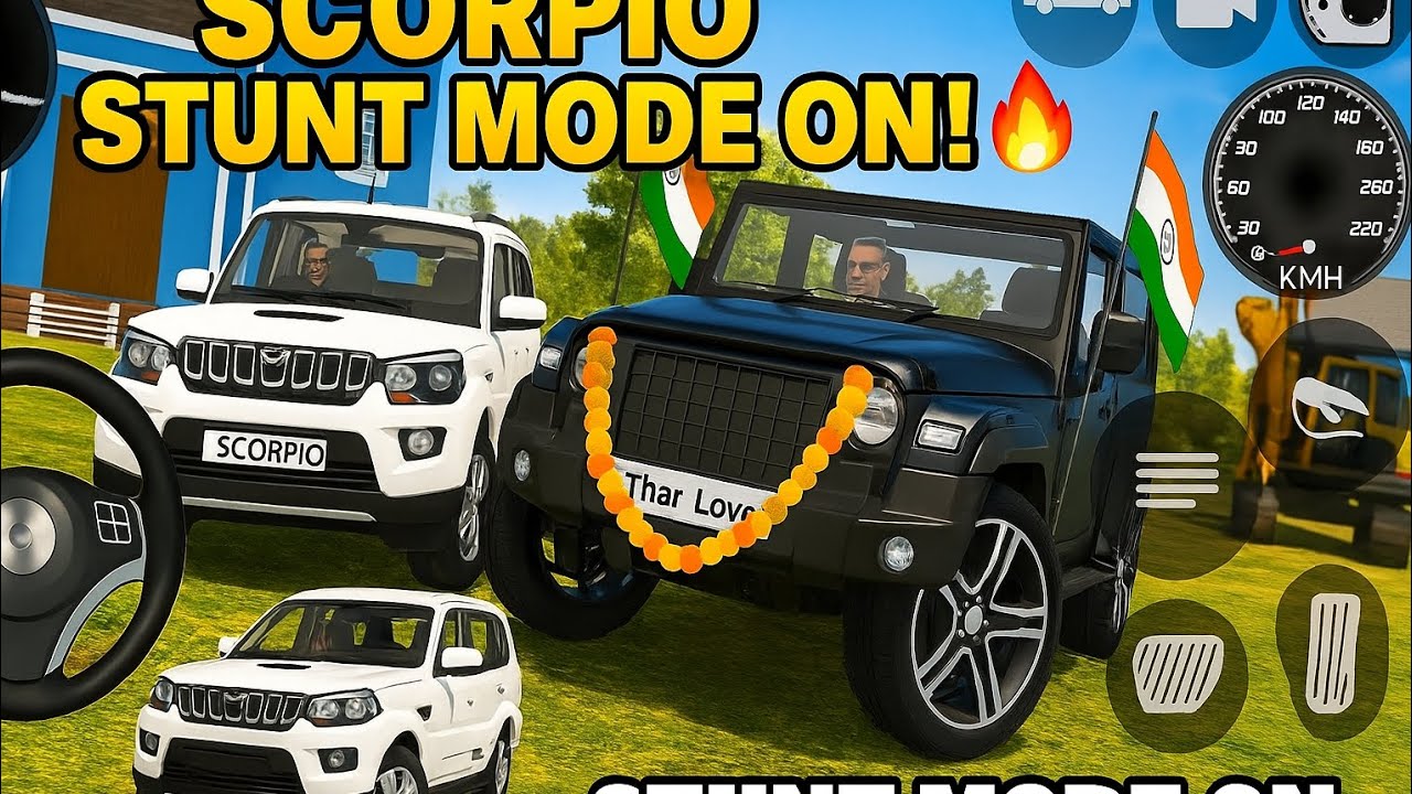 modified Mahindra Thar ndian car simulator 3D game #thar
