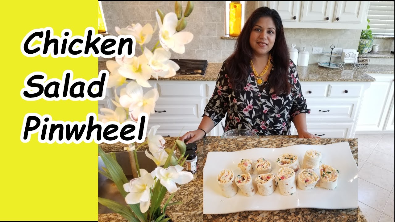 How to make Chicken Salad Pinwheels | Chicken Pinwheels | Chicken Roll Ups | Quick and Tasty Rollups