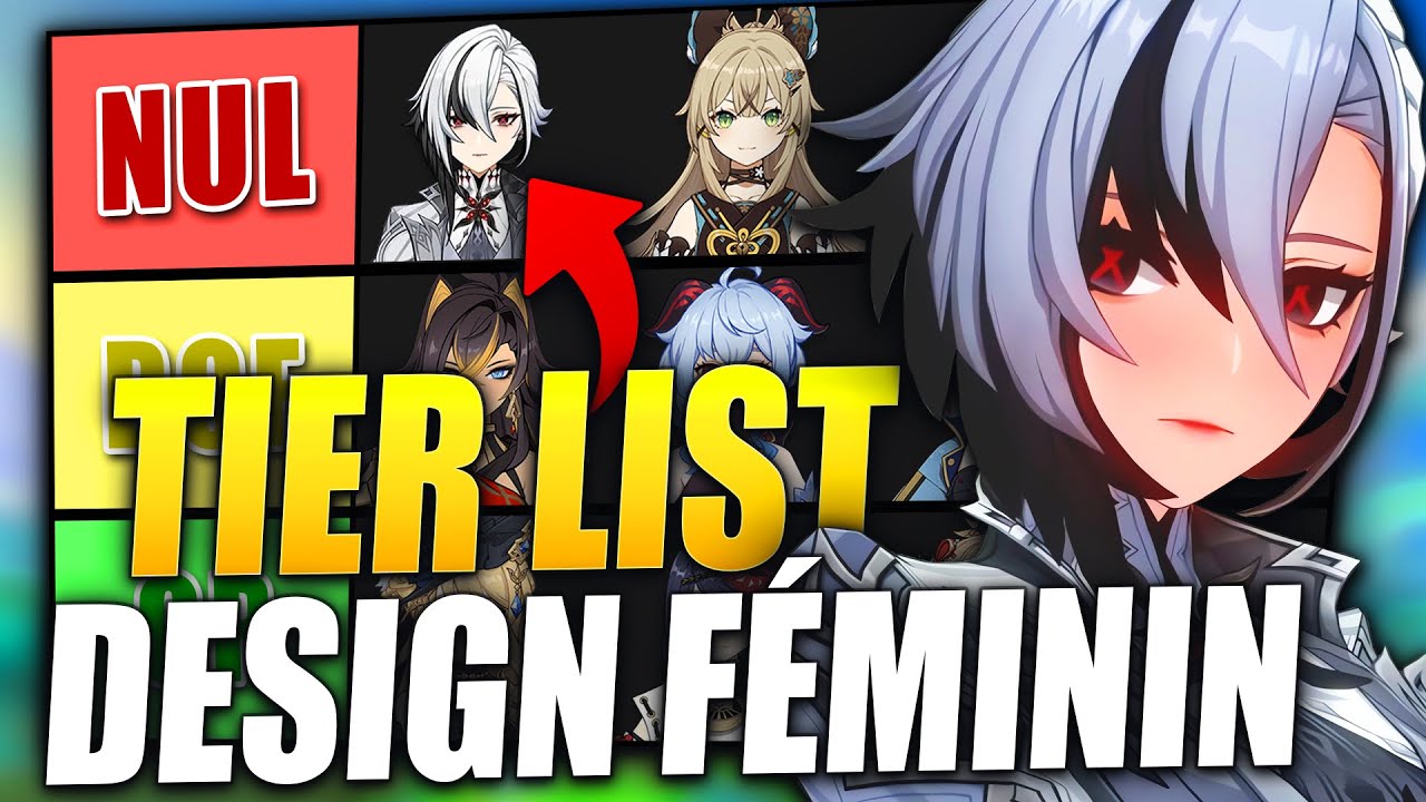 Tier List Designs Personnages Féminins - Genshin Impact 4.6
