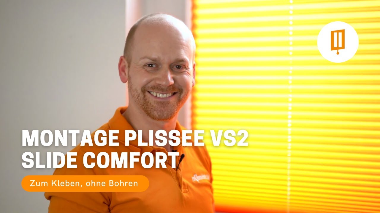 Montage Plissee VS2 Slide Comfort - Faltstore zum Kleben ohne Bohren