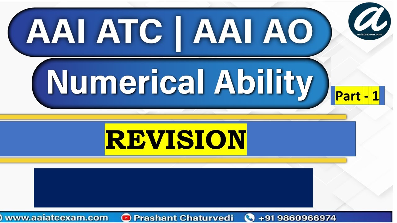 Revision | Numerical Ability | AAI ATC & AO Exam 2021 | Ankur Choudhary