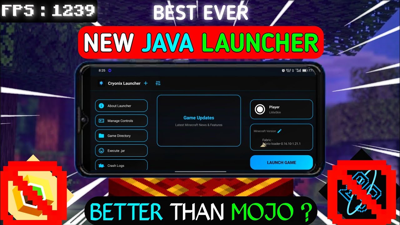 New Java Launcher For Android 💯 (Cryonix Launcher)