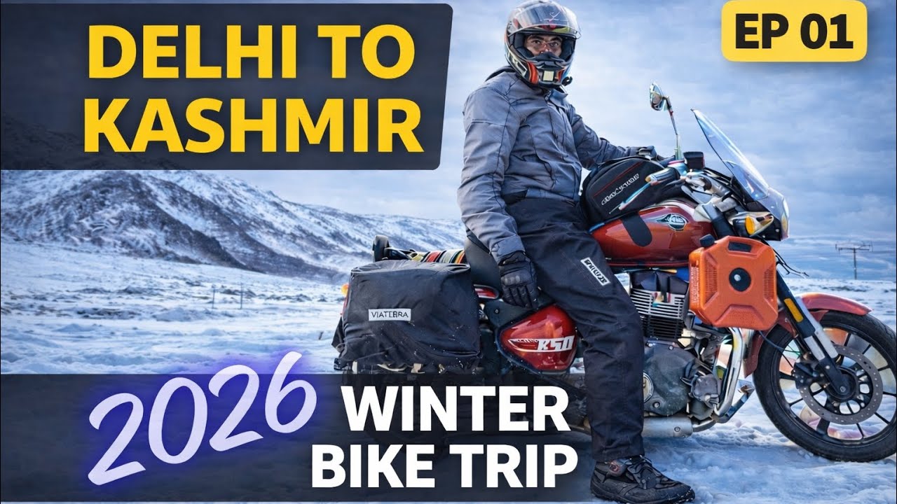 Winter Bike Trip to Gulmarg ❄️ EP-1 | Delhi to Chandigarh Ride | Kashmir Bike Vlog