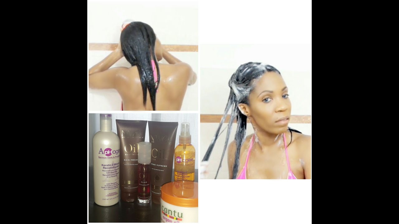 Routine shampoing / Cheveux défrisés ...Wash Day Routine relaxed hair