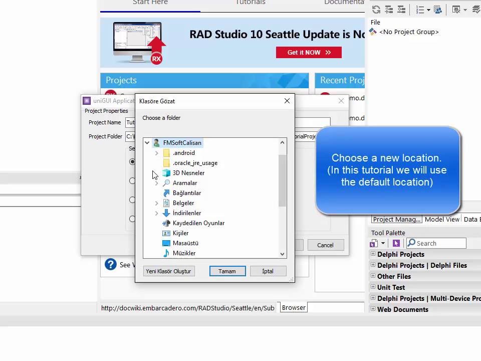 Create Empty Project in UniGUI