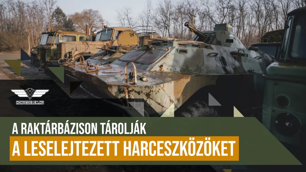 A raktárbázison tárolják a leselejtezett harceszközöket