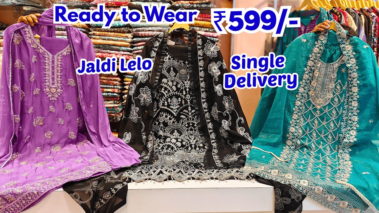 Pakistani Readymade Suits ₹599/- Single Delivery Hyderabad Online Shopping Paris Fashion