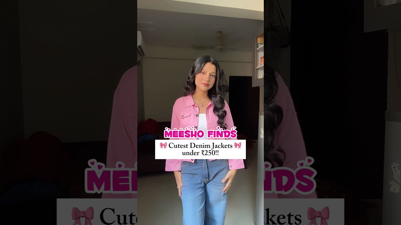 CUTEST Denim Jackets 💕| Meesho Jacket Haul #meeshohaul #ytshorts #taylorswift #shorts #denimjacket