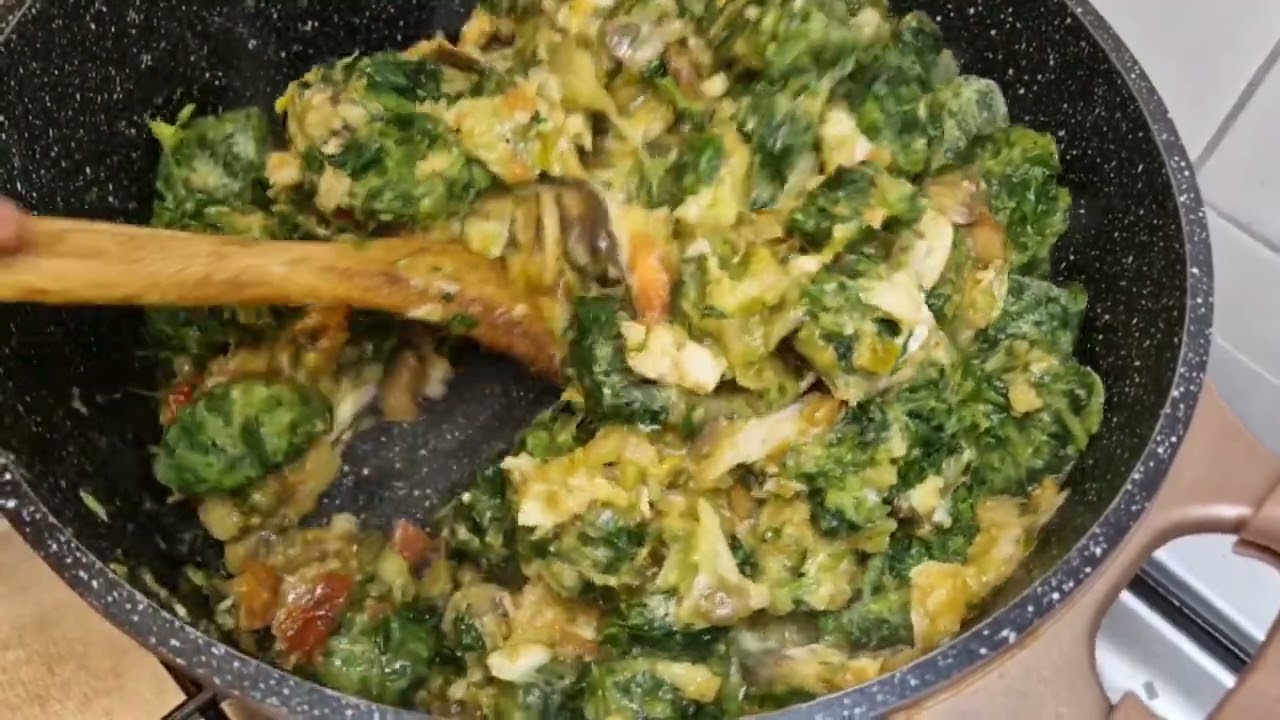 Elubu ya epinard na champignons 😋😋😋