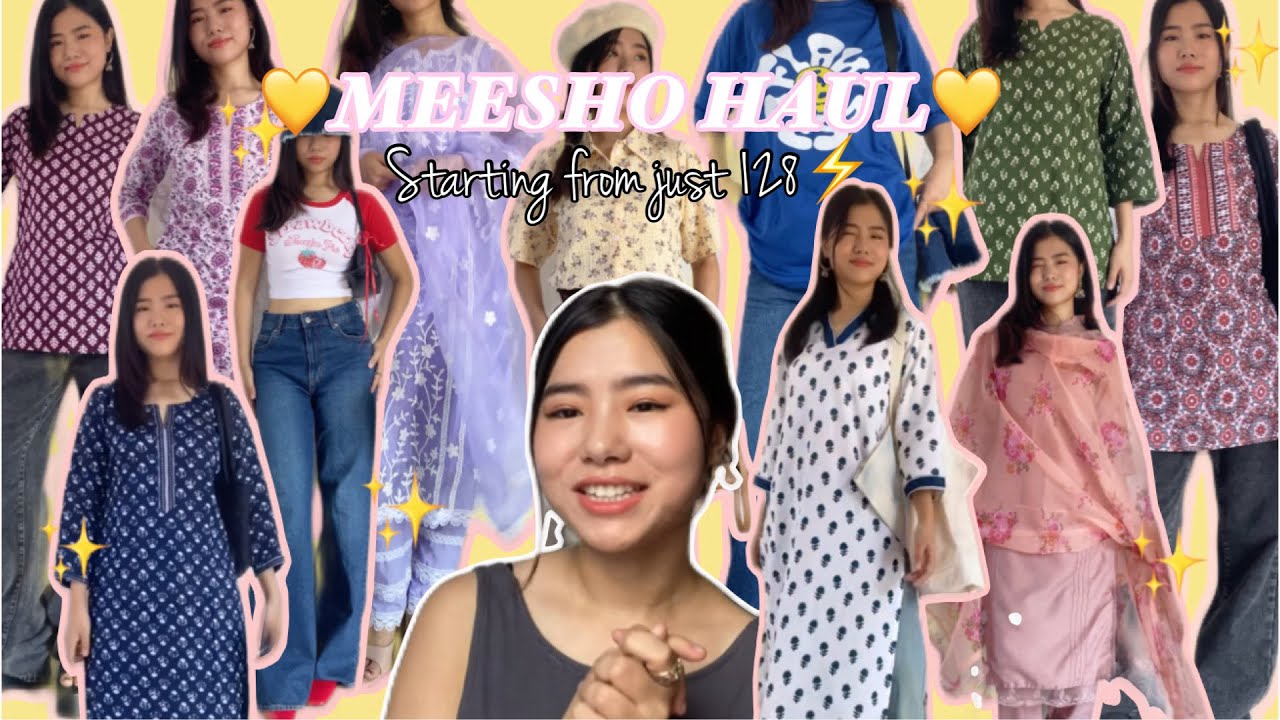 💛MEESHO HAUL💛 всего от 128🫣⚡️ Топы в стиле вестерн, комплекты из органзы, короткие куртки и много...