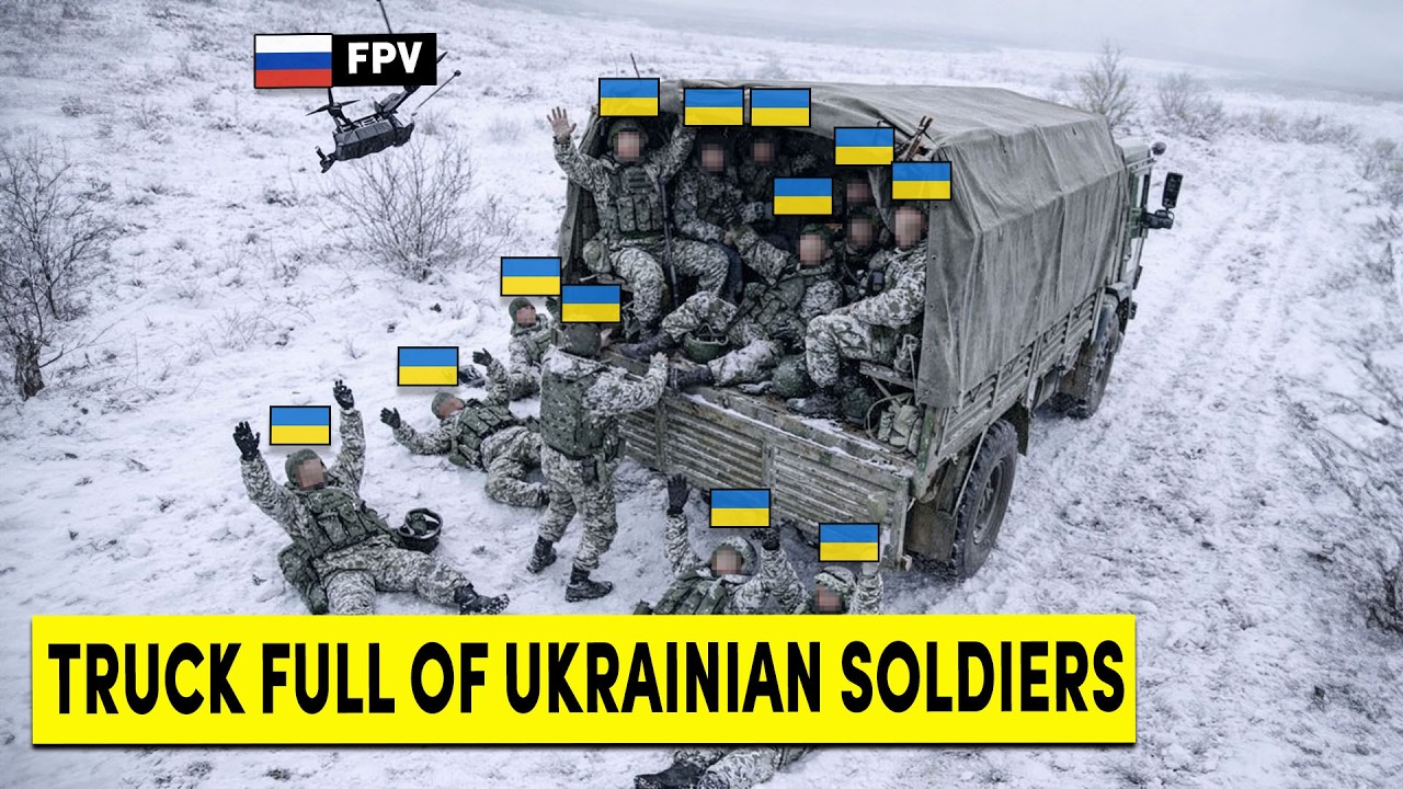 Russian FPV Drones Strike Ukrainian Convoy That Refused to Surrender in Kupiansk