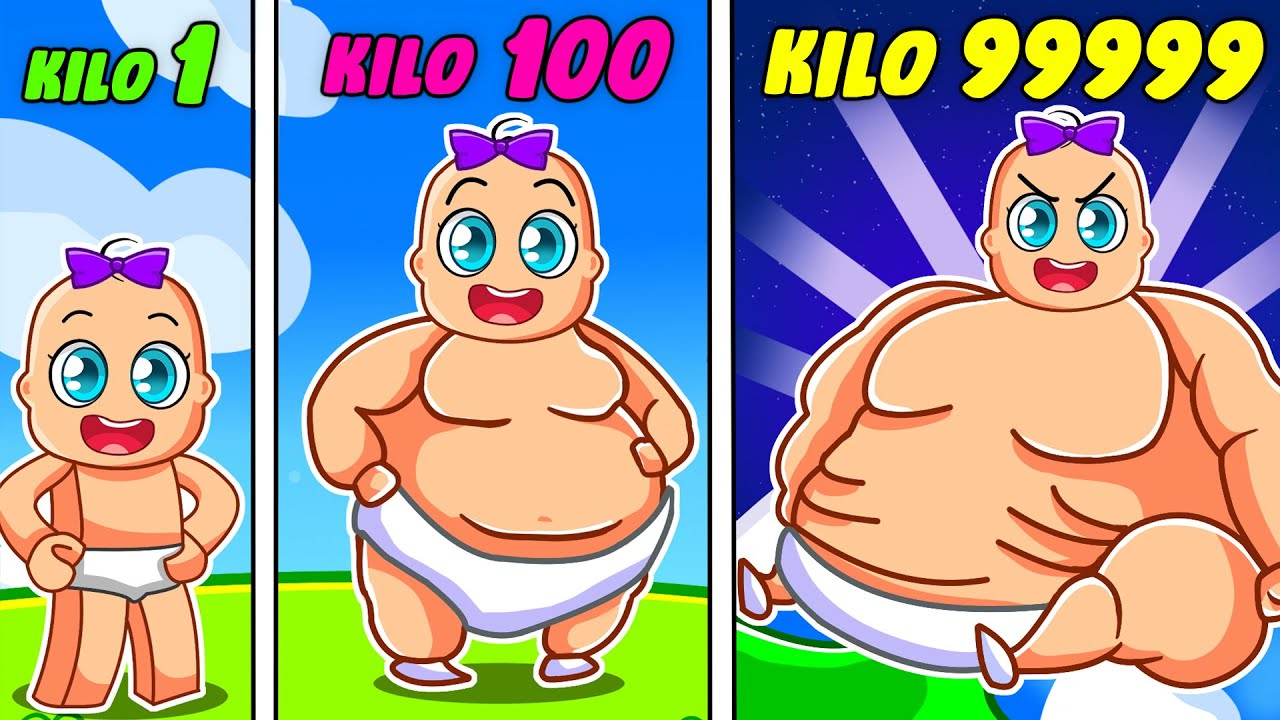 ŞİŞMAN KIZ BEBEK OLUP 7,532,914 KİLO ALDIM!