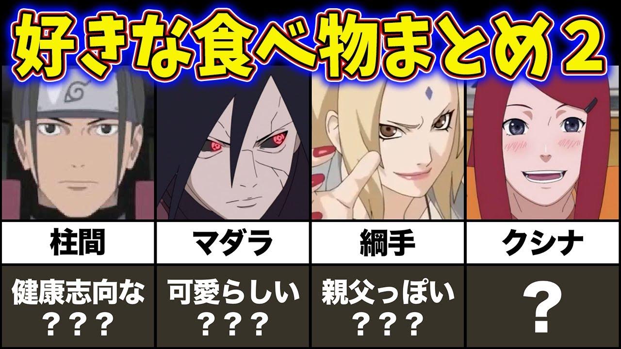 知ってる？ナルト達の好きな食べ物・嫌いな食べ物まとめ第二弾！【NARUTO/BORUTO】