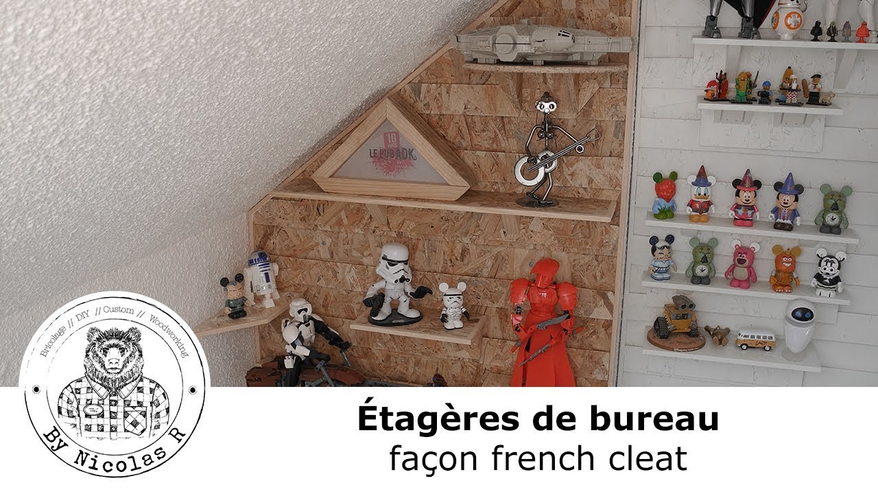 Etagères de bureau façon French Cleat [By Nicolas R]