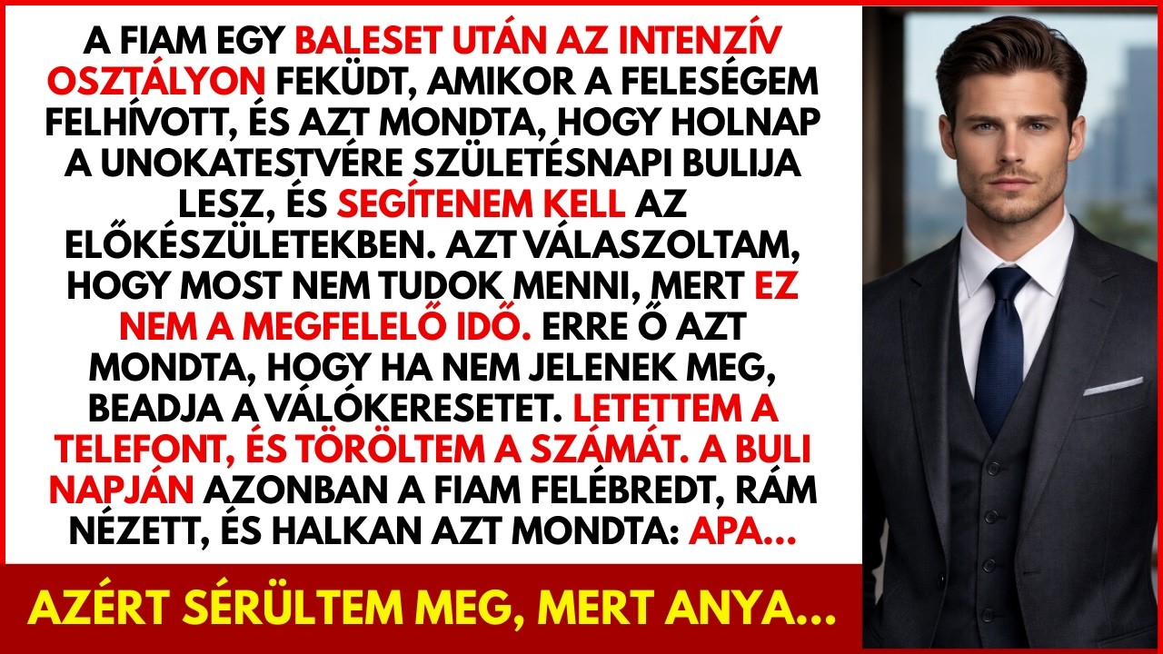 A feleségem válással fenyegetett, miközben a fiam az ICU-ban haldoklott—aztán felébredt…