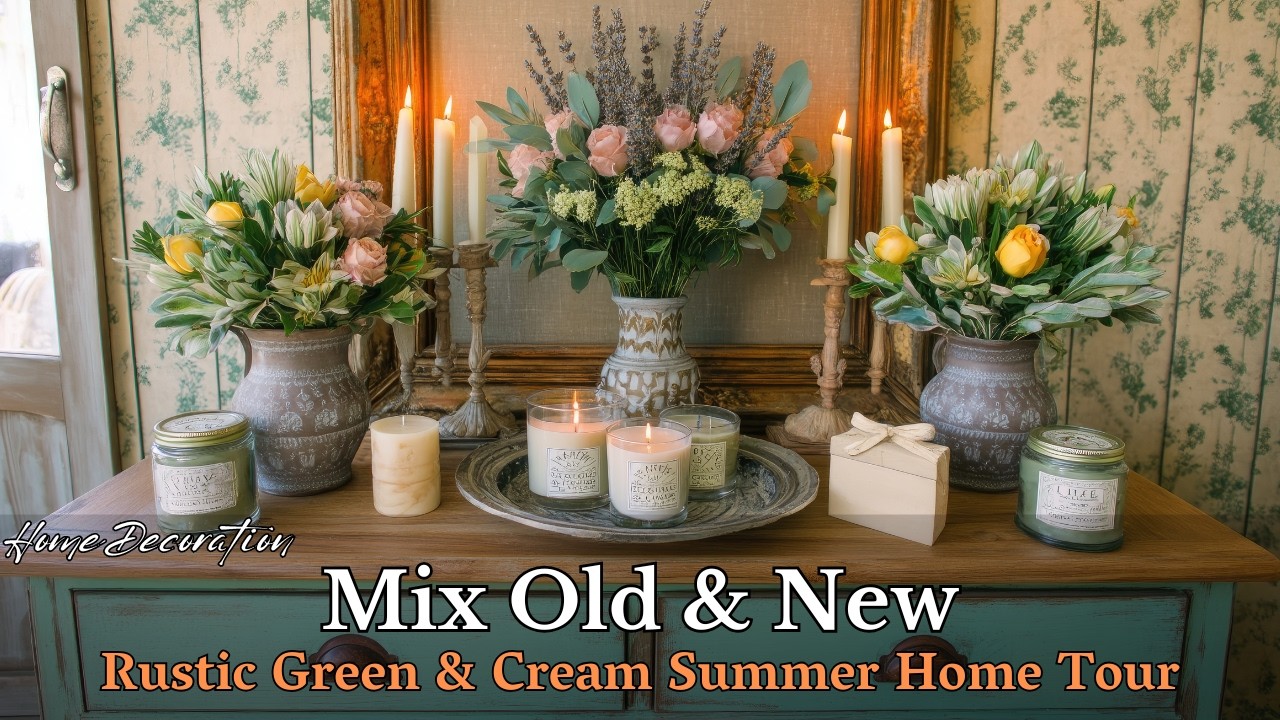 🏡 Mix Old & New Part 2: Rustic Green & Cream Summer Home Ideas You'll Love