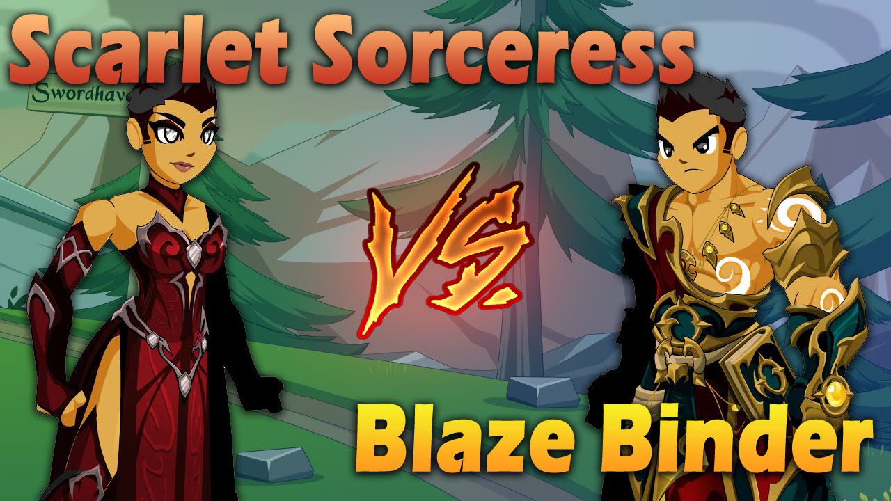 =AQW= SCARLET SORCERESS vs BLAZE BINDER - Farming (Class Comparison)