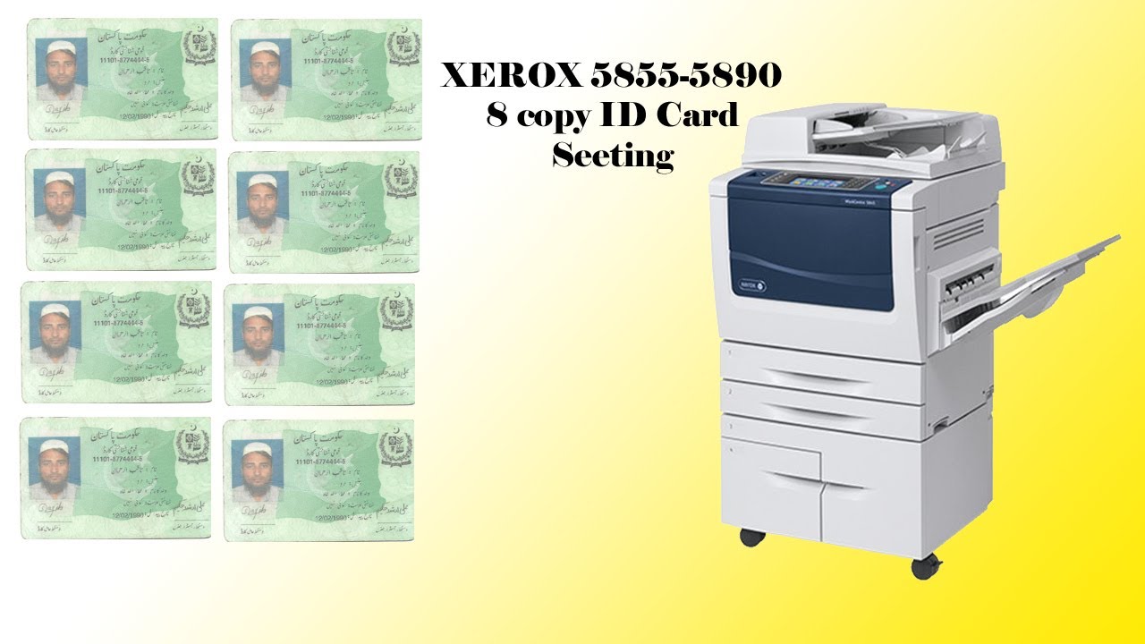 xerox 5855 work center  8 copy id card