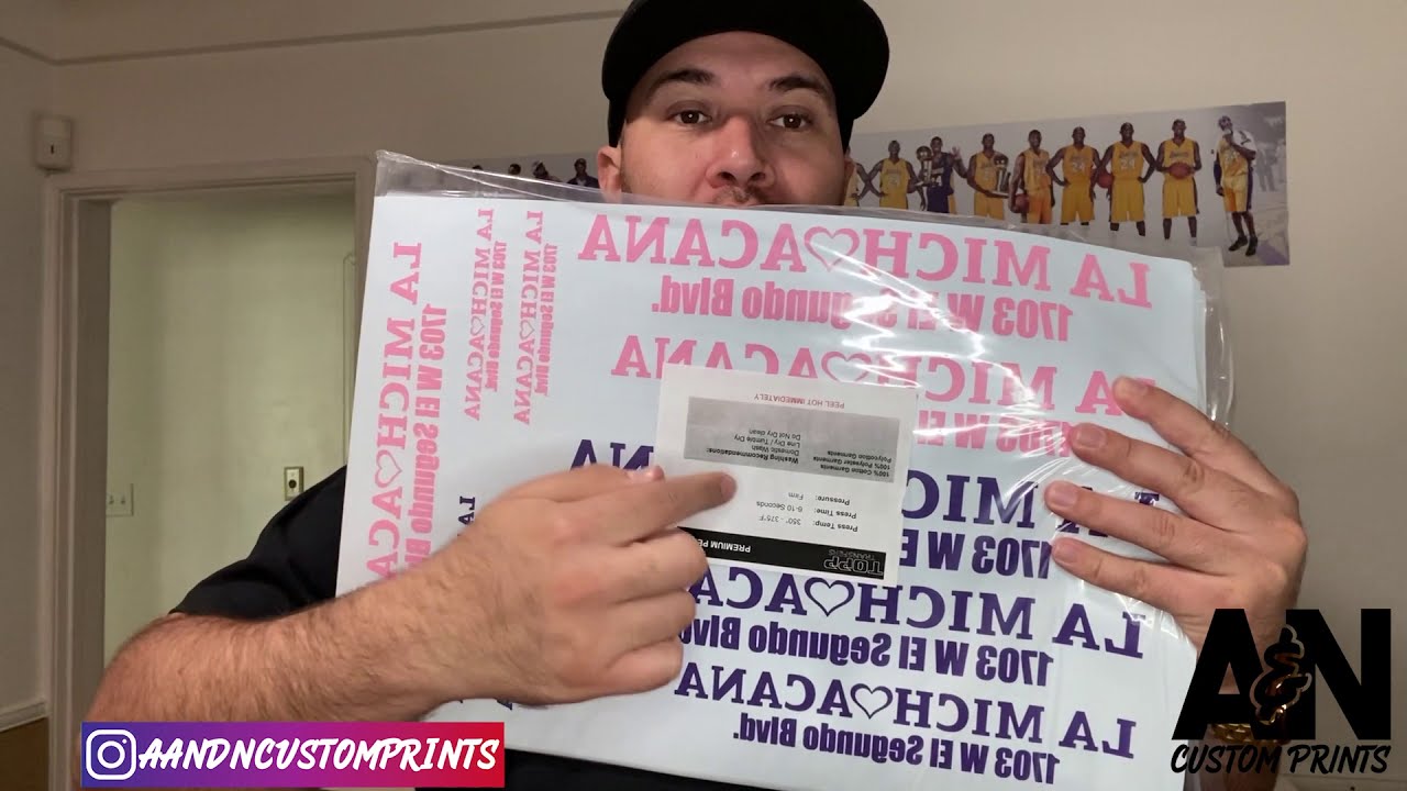Heat Pressing 2 Color Premium Peel Plastisol Transfers from Topp Transfers