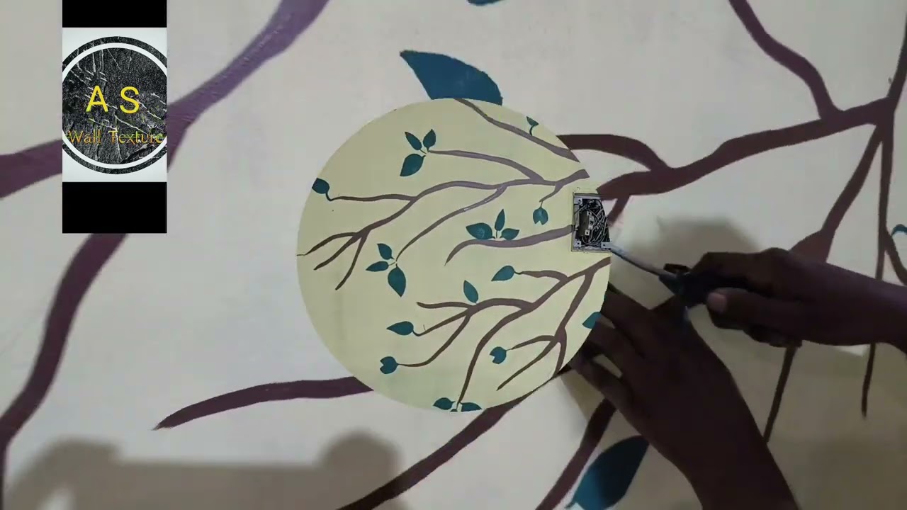 New painting tree wall design ideas Wall penting yellow 🟡 brown shades