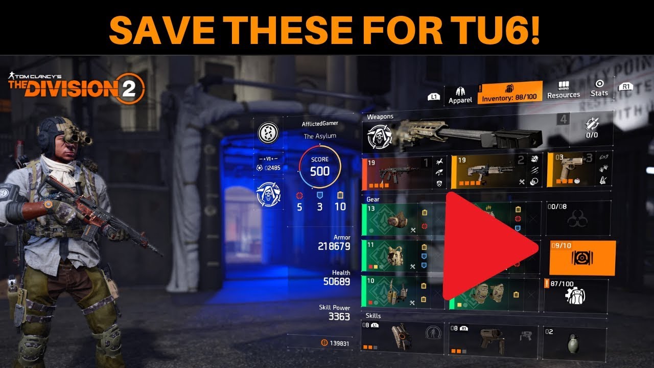 The Division 2 - SAVE THESE FOR TU6!
