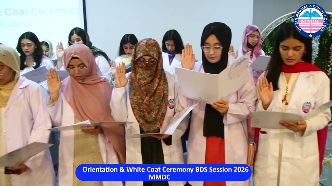 proud moment at Multan Medical & Dental College as the BDS First Year (Session 2026)  🥼🦷