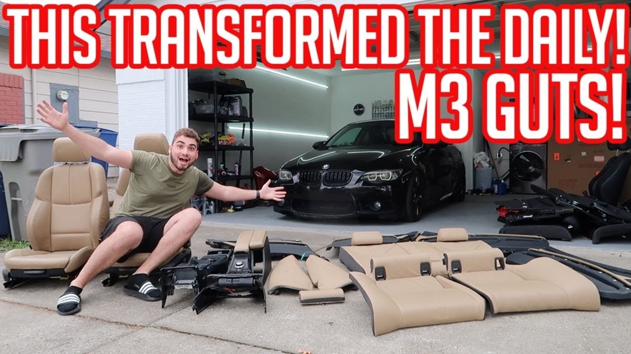 INSTALLING M3 INTERIOR IN MY E92 328I! TRANSFORMED THE ENTIRE CAR!!