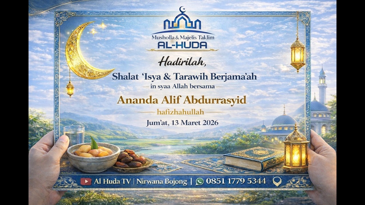 Shalat 'Isya & Tarawih Malam ke-24 Ramadan 1447 #puasa #ramadhan #Alifabdurrasyid #AlHudaTV